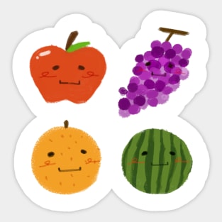 Set of Fruits Doodle Sticker